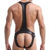MenSexyWear Jock-Singlet Motor Noir